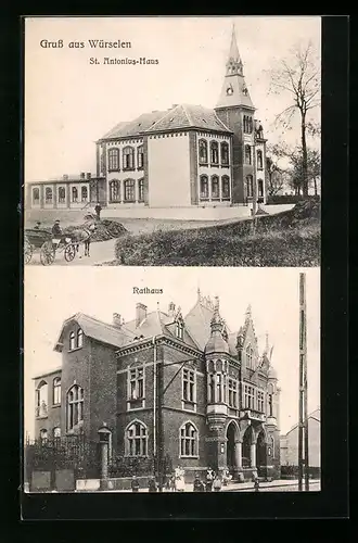AK Würselen, St. Antonius-Haus und Rathaus