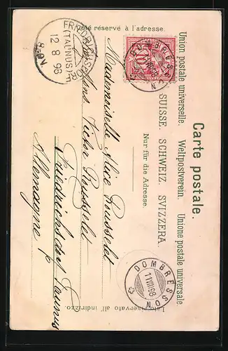 Lithographie Genève, La Rue du Mont Blanc