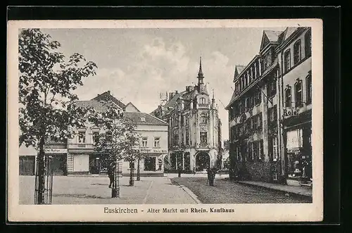 AK Euskirchen, Alter Markt mit Rhein. Kaufhaus