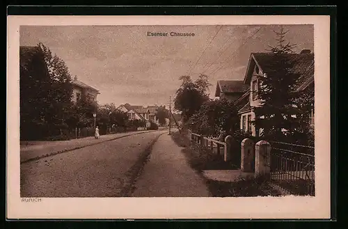 AK Aurich, Esenser Chaussee mit Villen