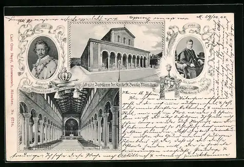 AK München, Kirche St. Bonifaz zum 50jähr. Jubiläum