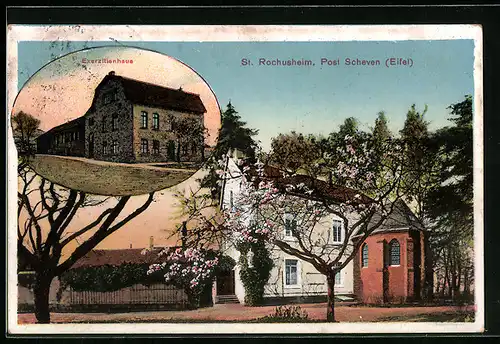 AK Scheven /Eifel, St. Rochusheim und Exerzitienhaus