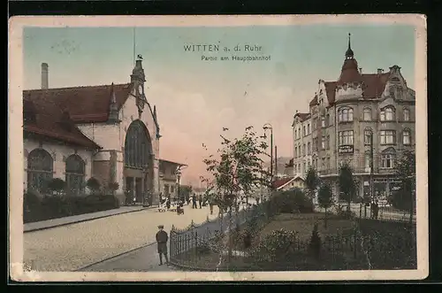 AK Witten a. d. Ruhr, Partie am Hauptbahnhof