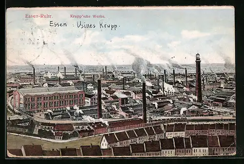 AK Essen-Ruhr, Blick auf Krupp`sche Werke