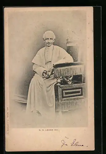 AK Portrait von Papst Leo XIII.