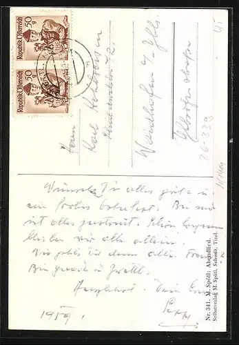 Künstler-AK Maria Spötl: Englein spielt ein Abendlied