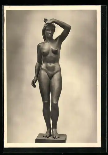 AK Der Morgen, Plastik von Adolf Abel