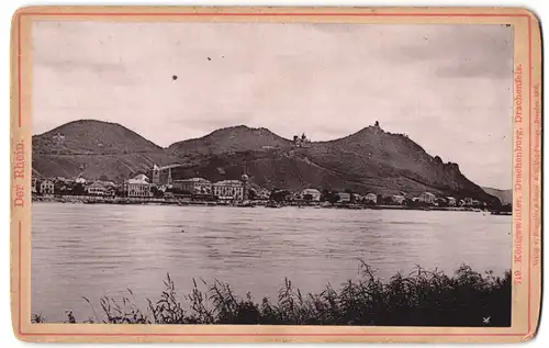 Fotografie Römmler & Jonas, Dresden, Ansicht Königswinter, Blick auf die Stadt mit Drachenburg und Drachenfels