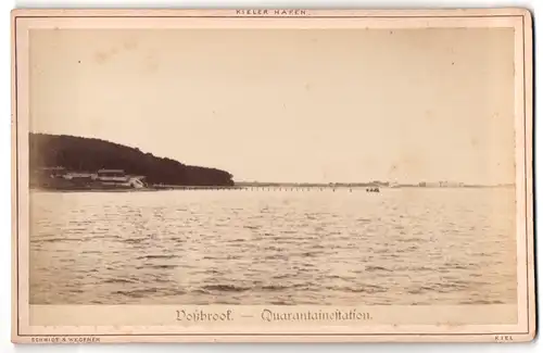 Fotografie Schmidt & Wegener, Kiel, Ansicht Kiel-Holtenau, Blick auf die Quarantäneanstalt Vossbrook