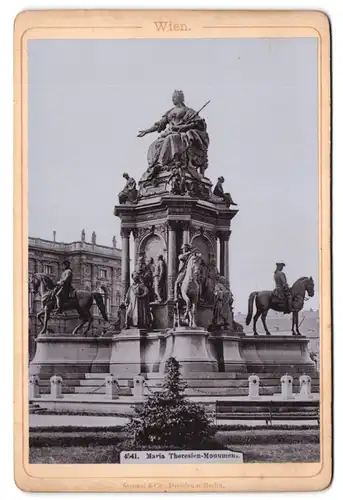 Fotografie Stengel & Co., Dresden, Ansicht Wien, Partie am Maria Theresien Monument