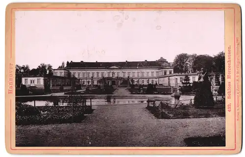 Fotografie Römmler & Jonas, Dresden, Ansicht Hannover, Blick auf das Schloss Herrenhausen