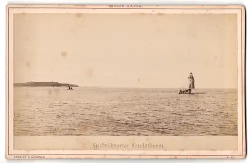 Fotografie Schmidt & Wegener, Kiel, Ansicht Kiel.Friedrichsort, Blick nach dem Friedrichsorter Leuchtturm