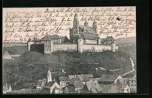 AK Hall, Blick auf das Schloss Comburg