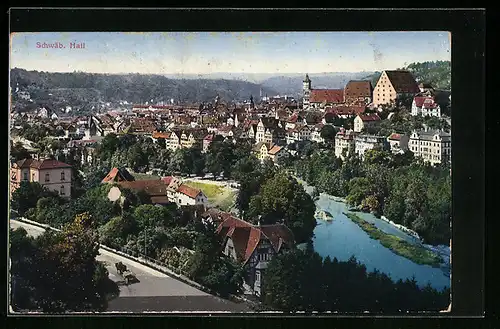 AK Schwäb. Hall, Gesamtansicht der Stadt