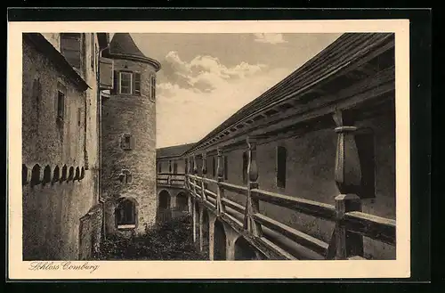 AK Schwäb. Hall, Partie des Wehrgangs vom Schloss Comburg