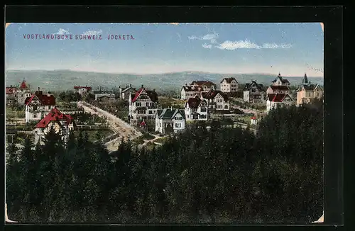 AK Jocketa /Vogtländische Schweiz, Blick auf das Villenviertel