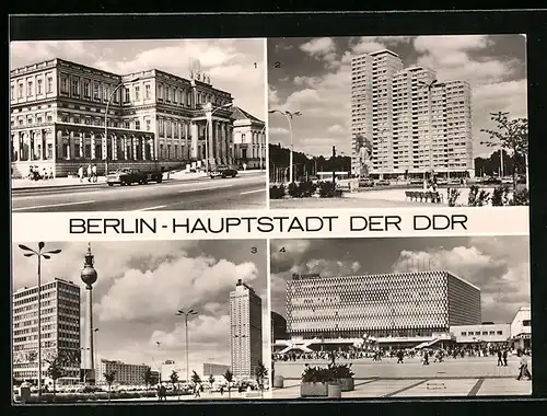 AK Berlin, Centrum-Warenhaus am Alexanderplatz, Palais Unter den Linden, Alexanderplatz
