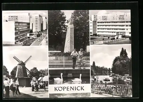 AK Berlin-Köpenick, Windmühle, Denkmal, Strassenpartie