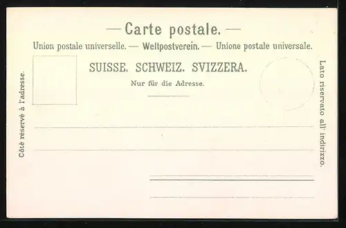 Lithographie Junge Frau in Appenzeller Tracht