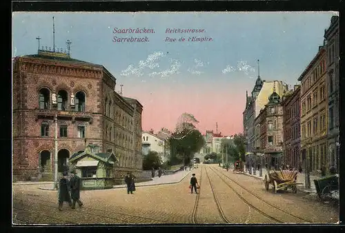 AK Saarbrücken, Partie auf der Reichstrasse