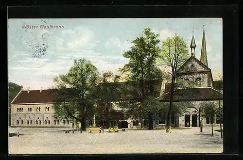 AK Maulbronn, Frontansicht des Klosters