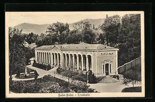 AK Baden-Baden, Blick auf die Trinkhalle