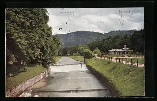 AK Baden-Baden, Partie an der Oos