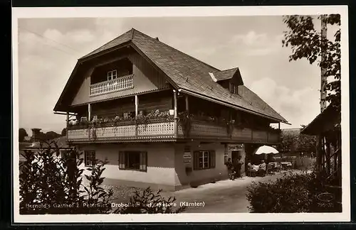 AK Drobollach a. Faakersee, Bernold`s Gasthof zum Peterwirt