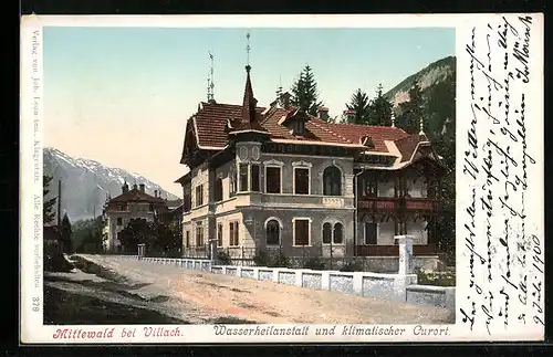 AK Mittewald bei Villach, Wasserheilanstalt