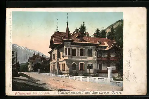 AK Mittewald bei Villach, Wasserheilanstalt