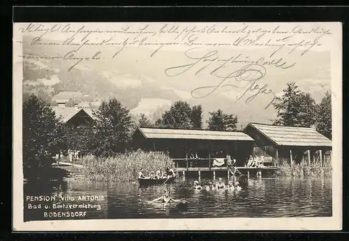 AK Bodensdorf, Pension Villa Antonie, Bad und Bootsvermietung