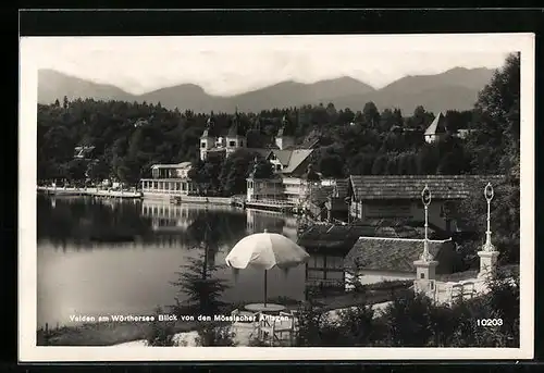 AK Velden am Wörthersee, Blick von den Mösslacher Anlagen