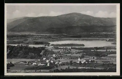AK Latschach, Blick Richtung Faakersee und Görlitz