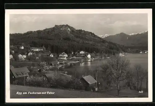 AK Egg am Faakersee, Ortsansicht mit Tabor