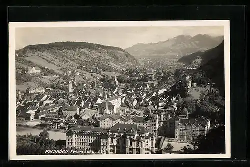 AK Feldkirch, Stadt aus der Vogelschau