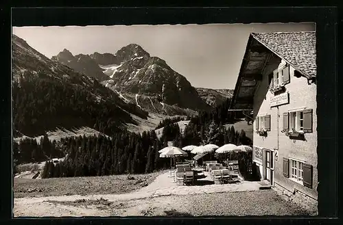 AK Baad /Kleinwalsertal, Starzelhaus mit Widderstein