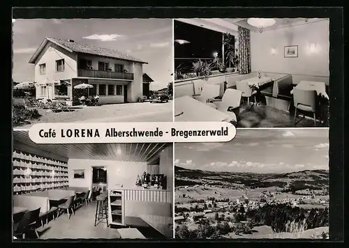 AK Alberschwende /Bregenzerwald, Cafe Lorena, Ortsansicht