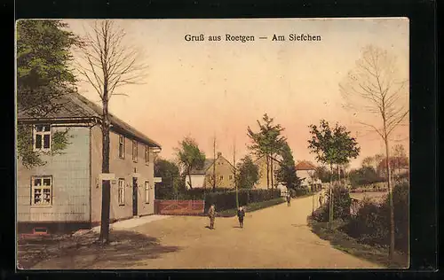 AK Roetgen, Strasse am Siefchen mit Geschäft