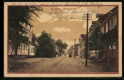 AK Waldbröl, Kaiserstrasse mit Passanten