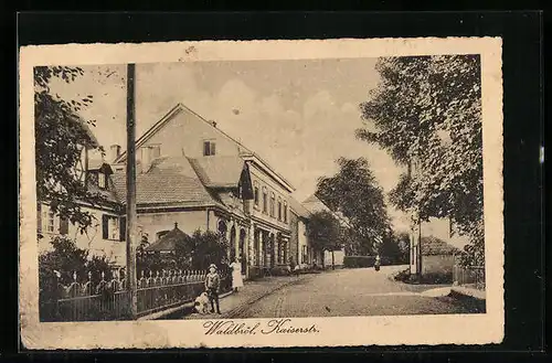 AK Waldbröl, Kaiserstrasse mit Anwohnern