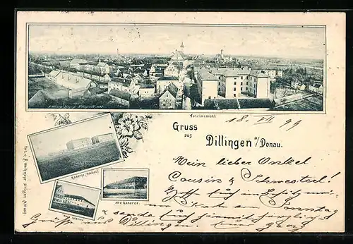 AK Dillingen a. Donau, Kaserne Neubau, Alte Kaserne, Neue Kaserne