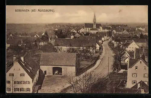 AK Bobingen b. Augsburg, Ortsansicht aus der Vogelschau