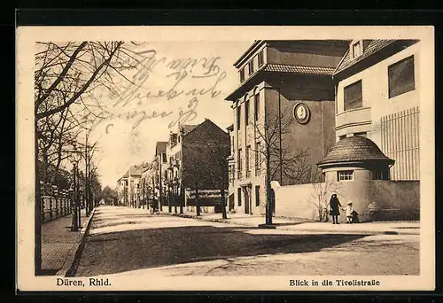 AK Düren i. Rhld., Blick in die Tivolistrasse