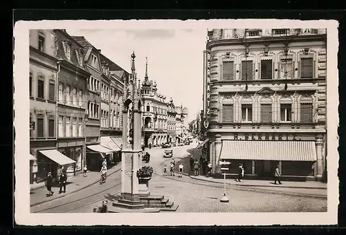 AK Düren, Marktplatz mit Köln-Strasse