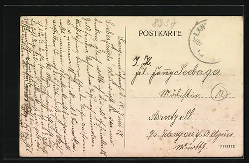 AK Langenneufnach, Unterdorf, Kirche