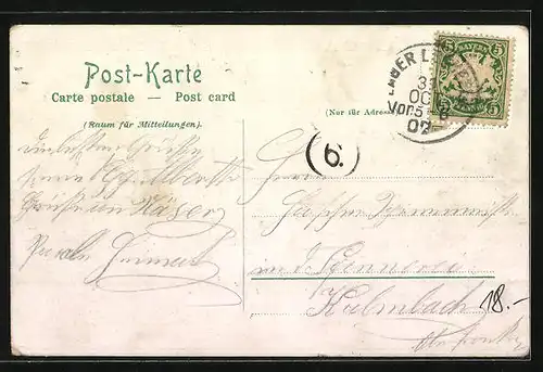 Lithographie Lager Lechfeld, Neue Kaserne, Dienst-Gebäude