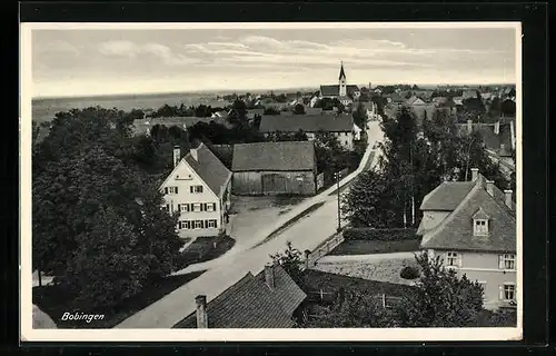 AK Bobingen, Teilansicht mit Strassenpartie