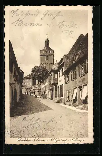 AK Kirchheimbolanden, Schlossstrasse / Ölberg mit Kirche