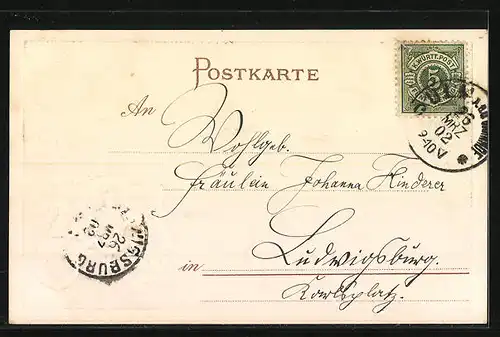 Passepartout-Lithographie Ulm, Ortsansicht mit Kirche, Wappen