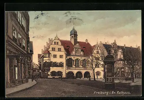 AK Freiburg, Blick auf das Rathaus